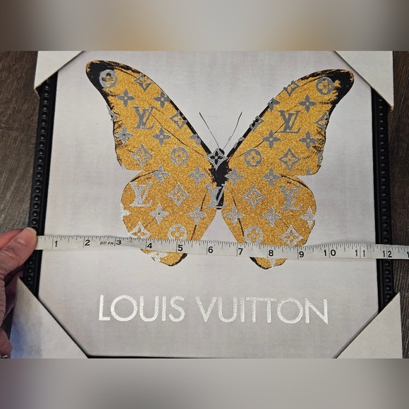 NEW Framed Fashion Butterfly "LV" Wall Art - Picture 7 of 10